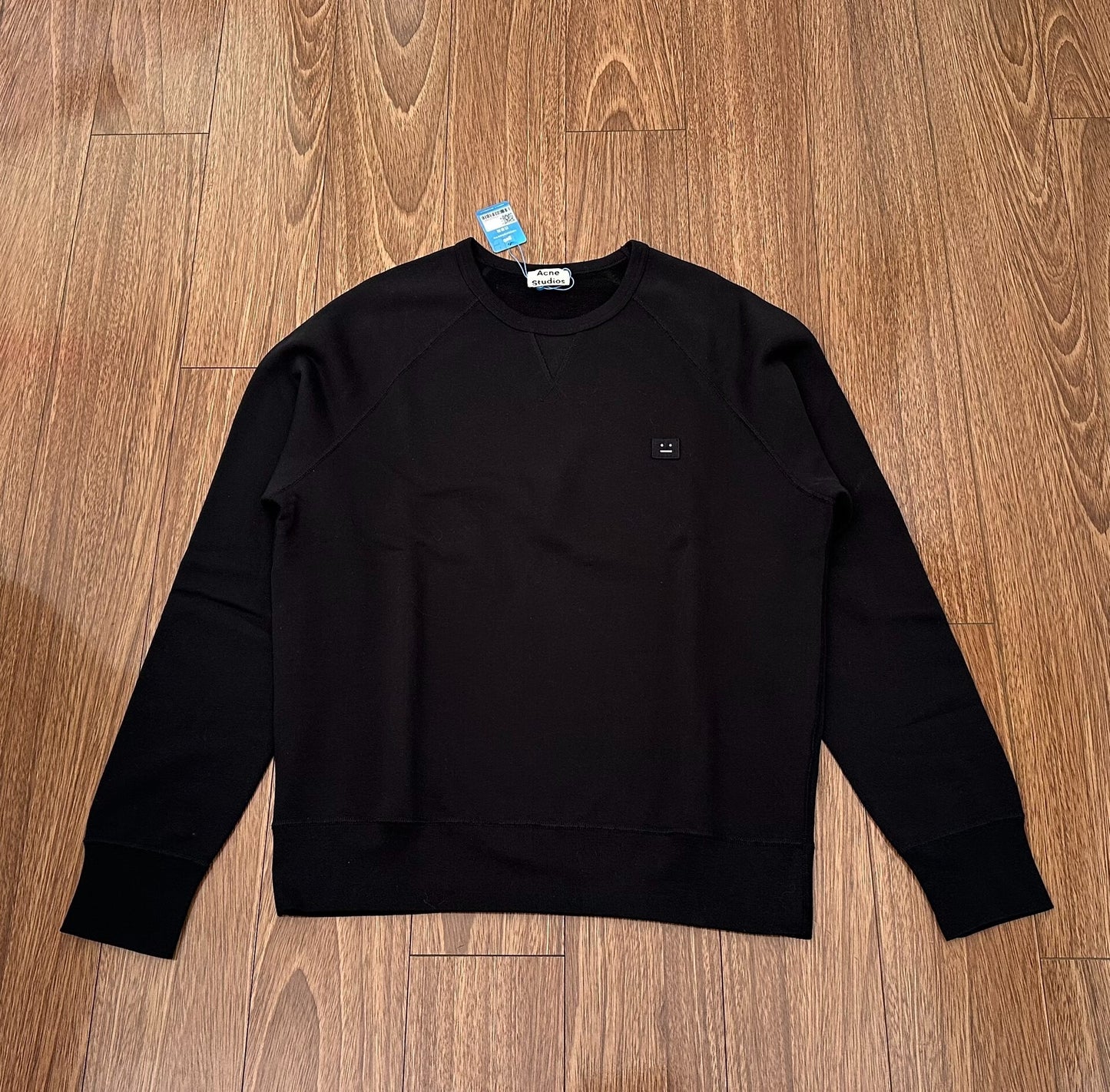 Acne Studios Black Sweatshirt with Smile Face