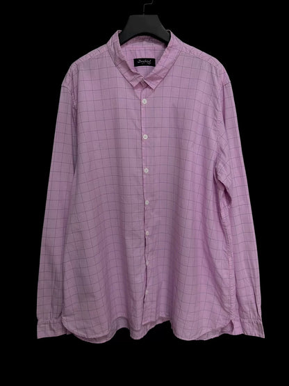 pink checkered long sleeve shirt