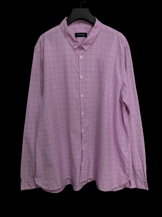 pink checkered long sleeve shirt