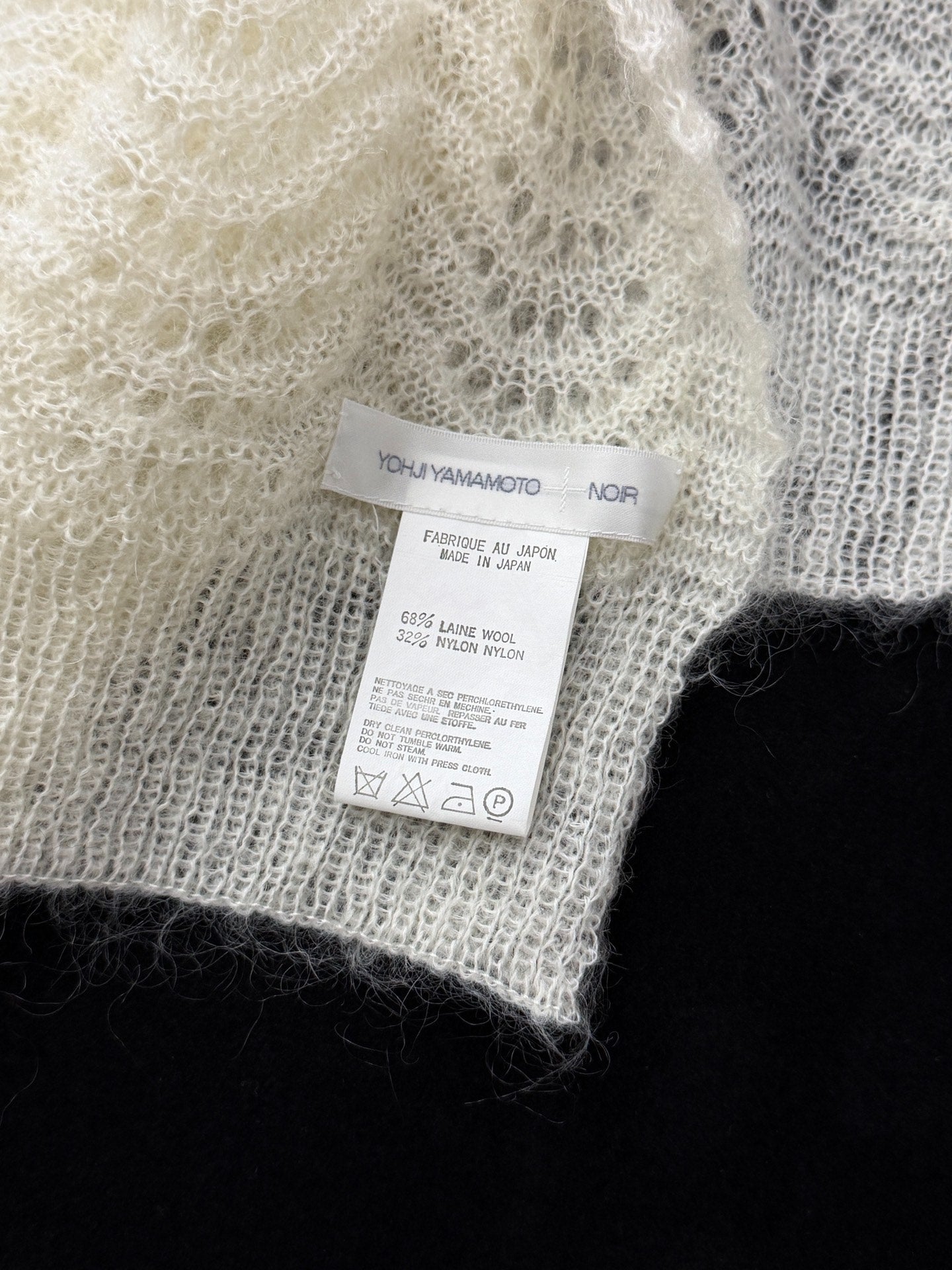 Yohji Yamamoto Noir Open Knit Scarf