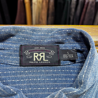 RRL Western Stripe Indigo Dyed Shirt