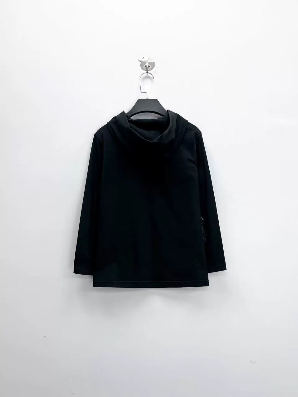 balenciaga black logo hoodie with inverted tag