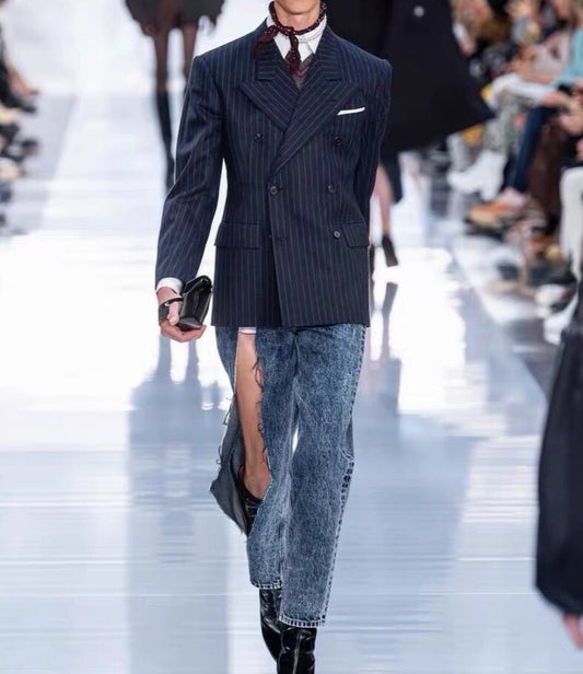 Maison Margiela Indigo Waistbelt Denim Pants