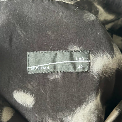 black feather printed shirt by lad musician