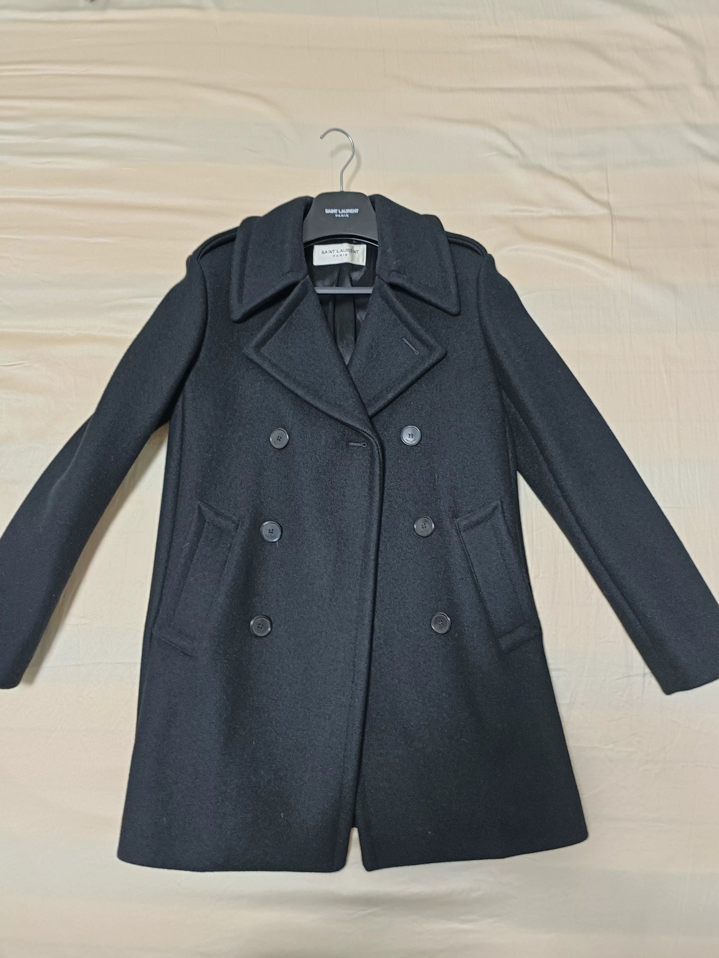 Saint Laurent Hedi Era Double-Breasted Coat