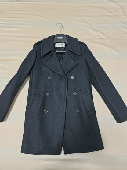 Saint Laurent Hedi Era Double-Breasted Coat