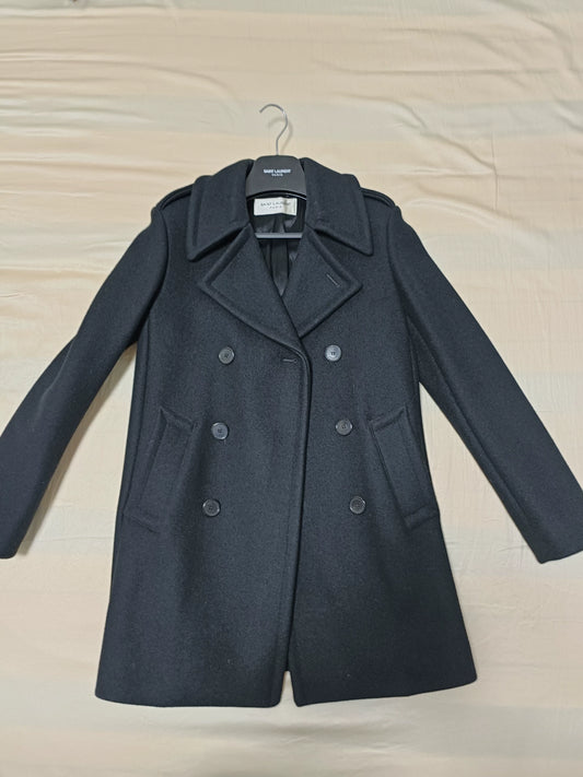 Saint Laurent Hedi Era Double-Breasted Coat