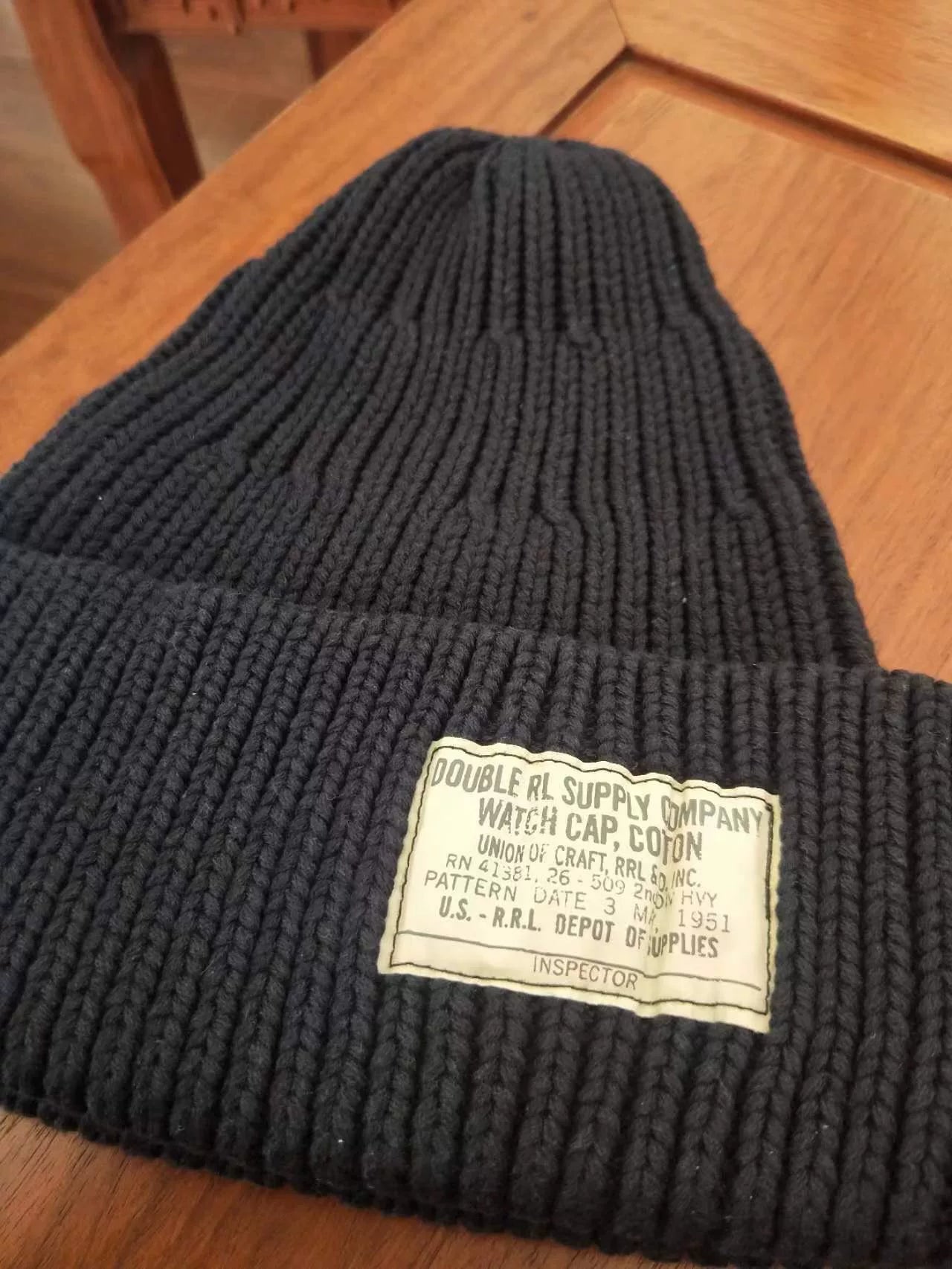 RRL Rare Blue Dyed Mountaineering Knit Hat