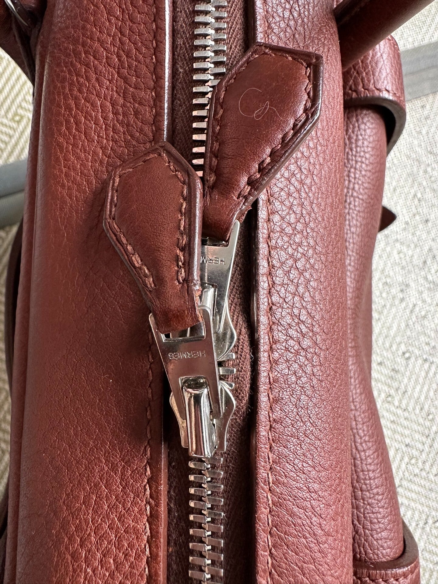 hermes brown leather briefcase in excellent condition