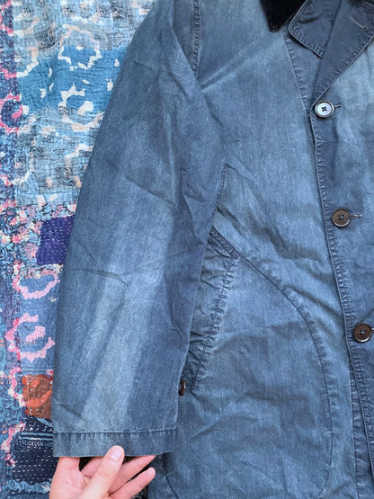 RRL Distressed Corduroy Patchwork Trench