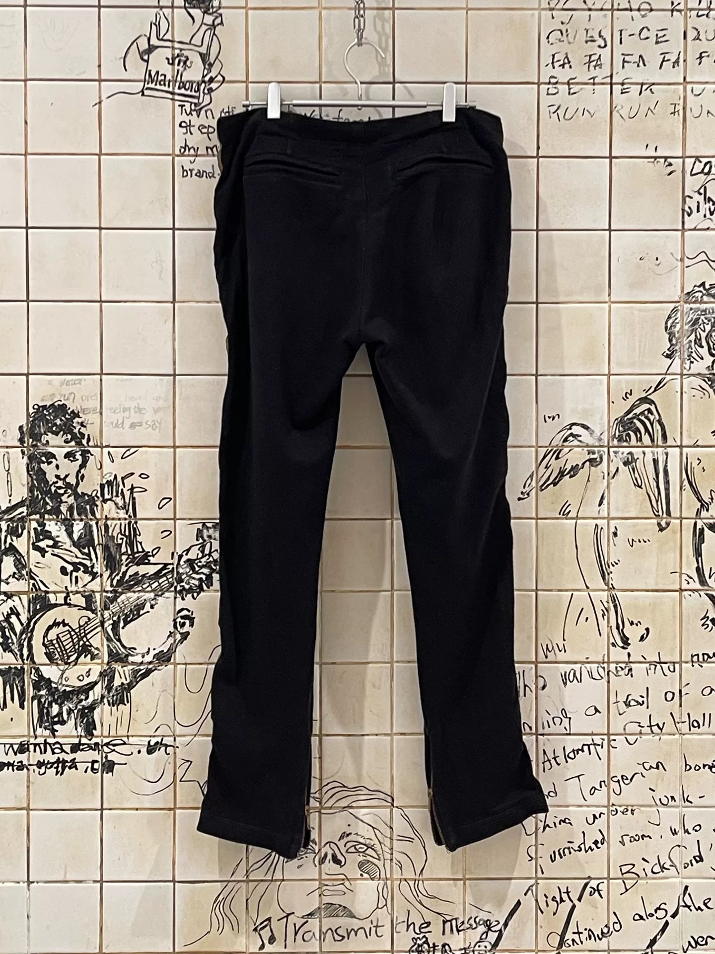 Greg Lauren Black Gold Stripe Sweatpants