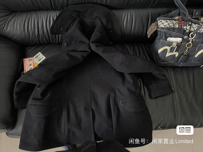 freewheelers navy long coat