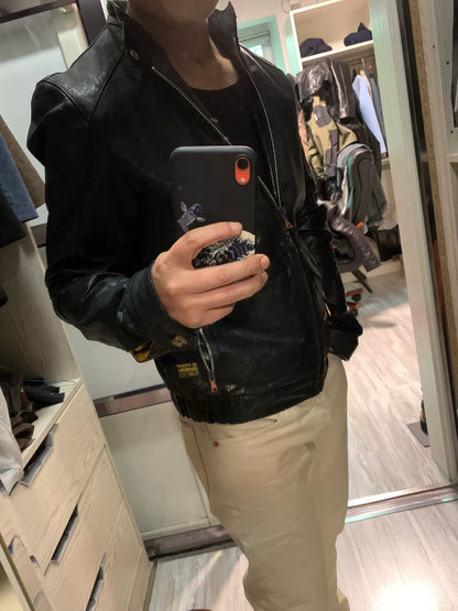 gstar handmade leather jacket size M