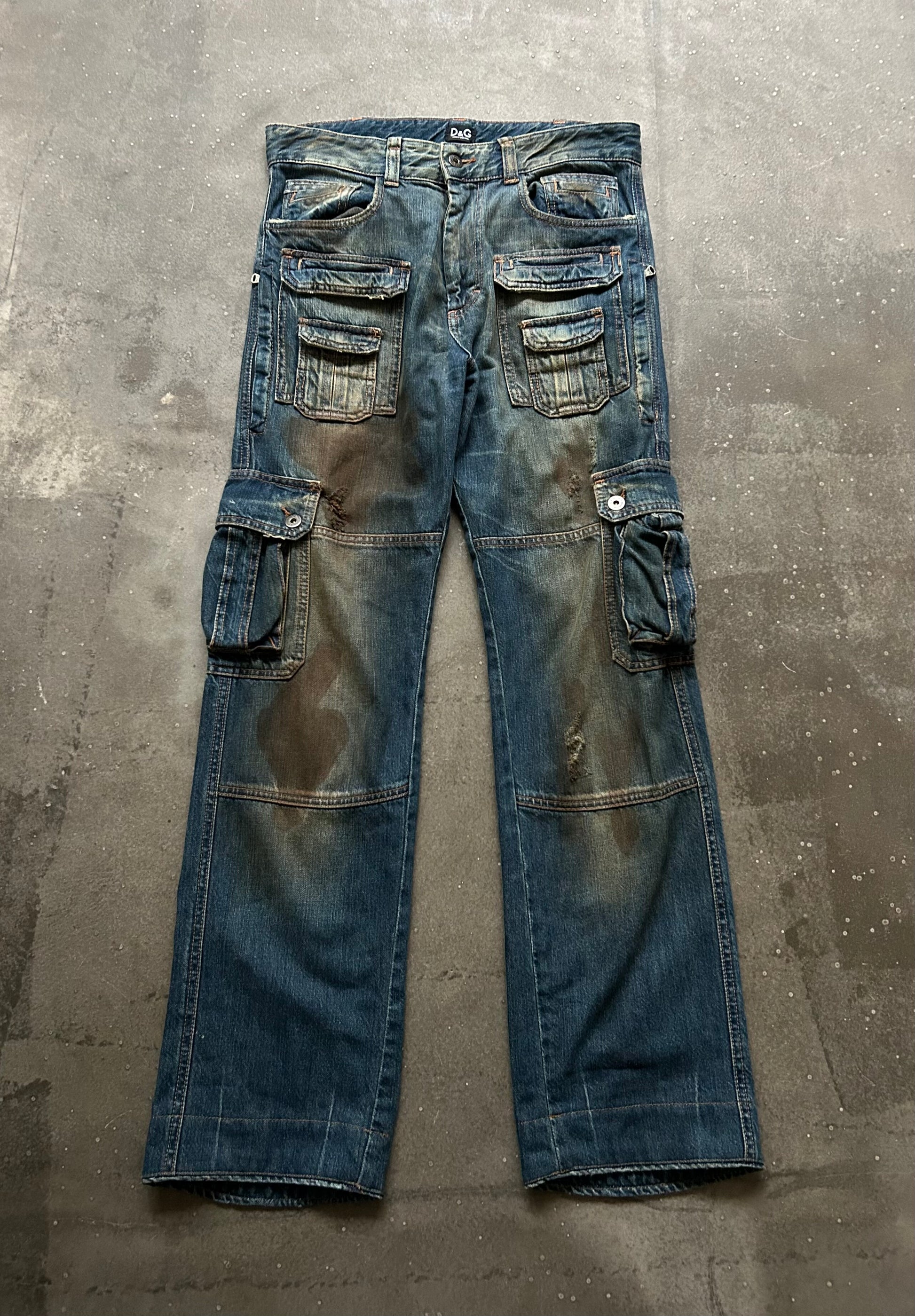 Dolce&Gabbana Cargo Pants with Mud Dye