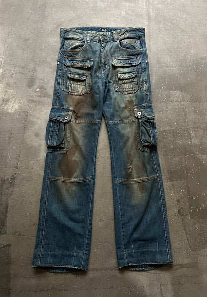 Dolce&Gabbana Cargo Pants with Mud Dye