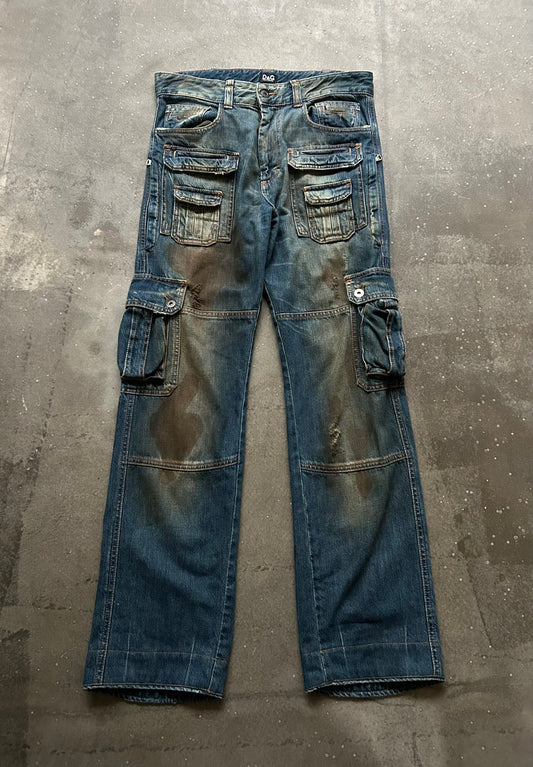 Dolce&Gabbana Cargo Pants with Mud Dye