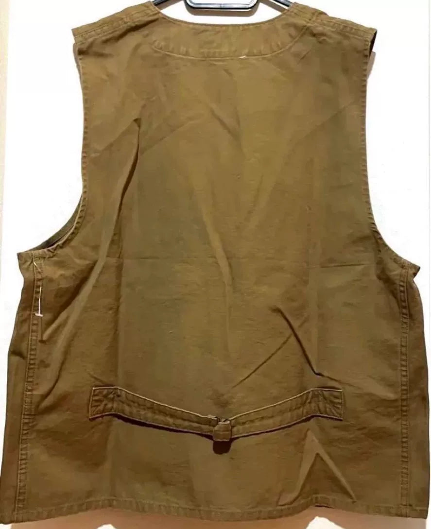 vintage double rl khaki canvas hunting vest