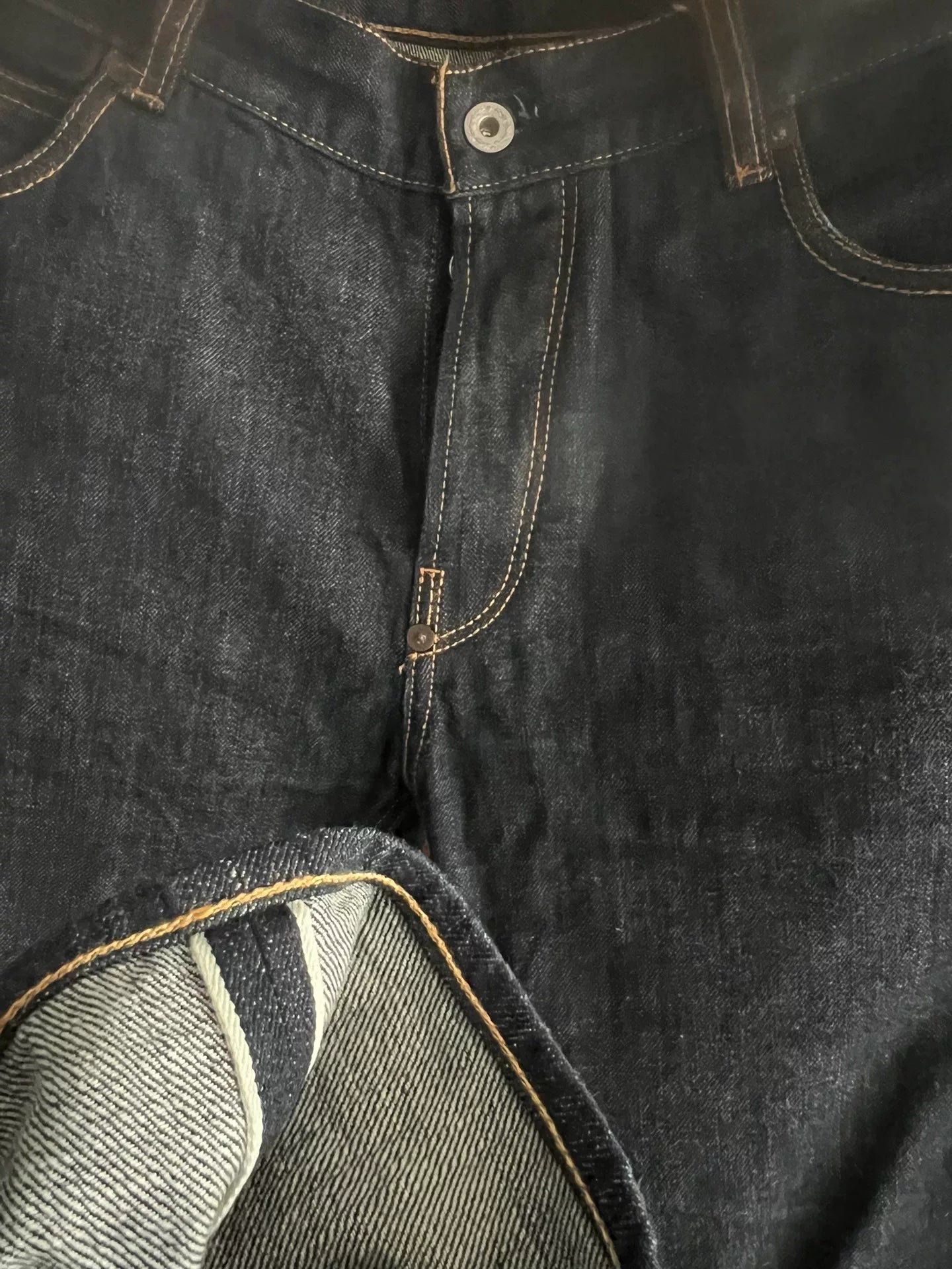 handmade italy 14.75oz blue jeans