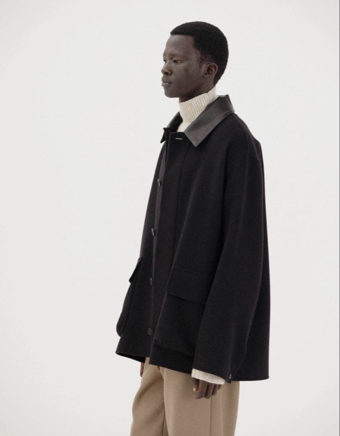 Auralee 25AW Cashmere Shearling Collar Jacket
