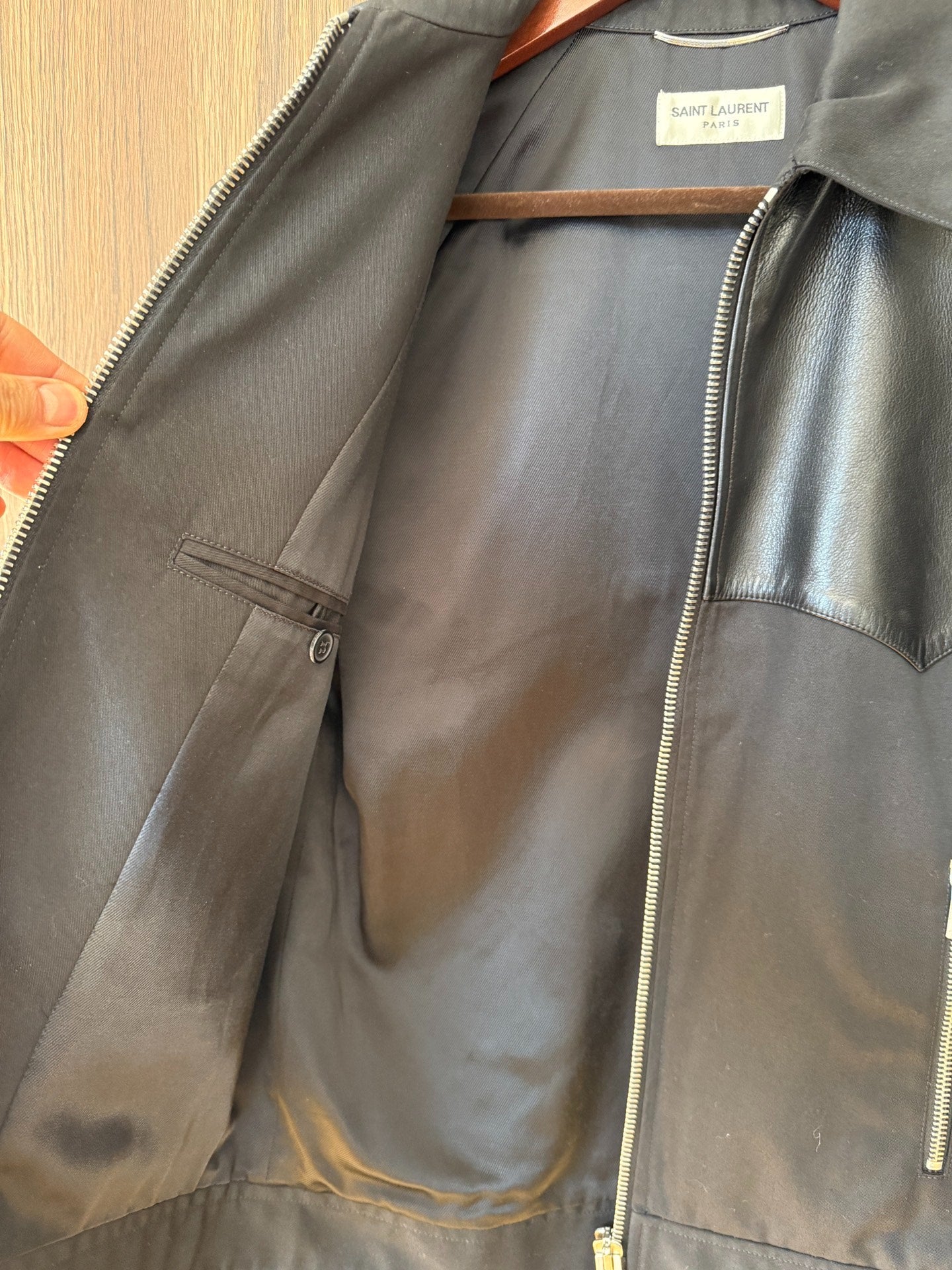 Saint Laurent Black Lambskin Leather Jacket
