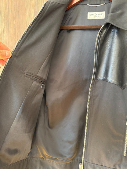 Saint Laurent Black Lambskin Leather Jacket