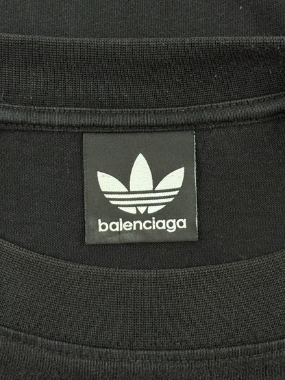 balenciaga adidas black and red short sleeve tee