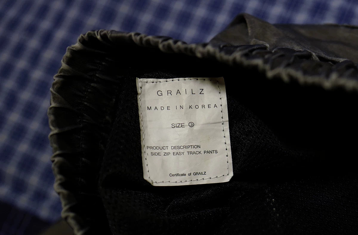 grailz side zip easy track pants