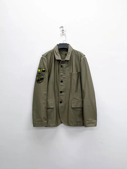Valentino Camouflage Logo Coat Jacket