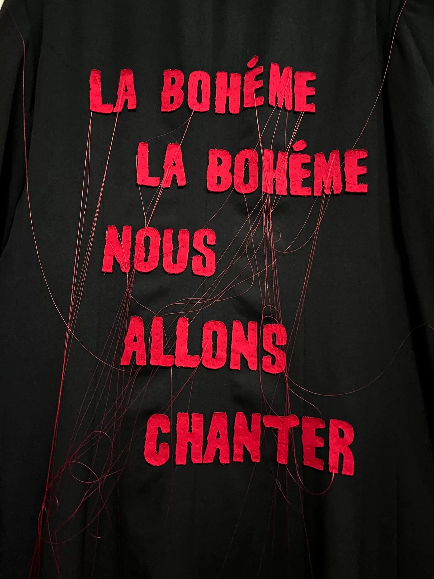 Yohji Yamamoto 24AW Red Slogan Coat