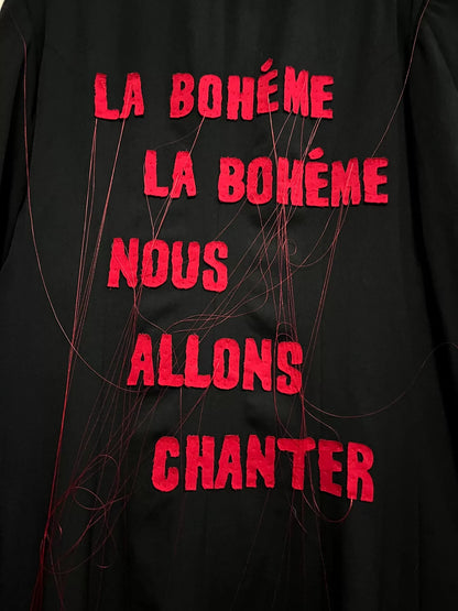 Yohji Yamamoto 24AW Red Slogan Coat