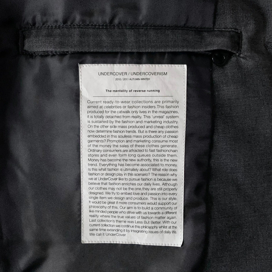 Undercover Wool Spliced Cut Trousers
