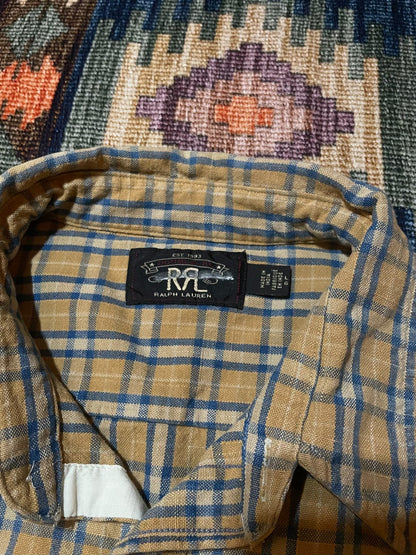 RRL Plaid Work Shirt L Size