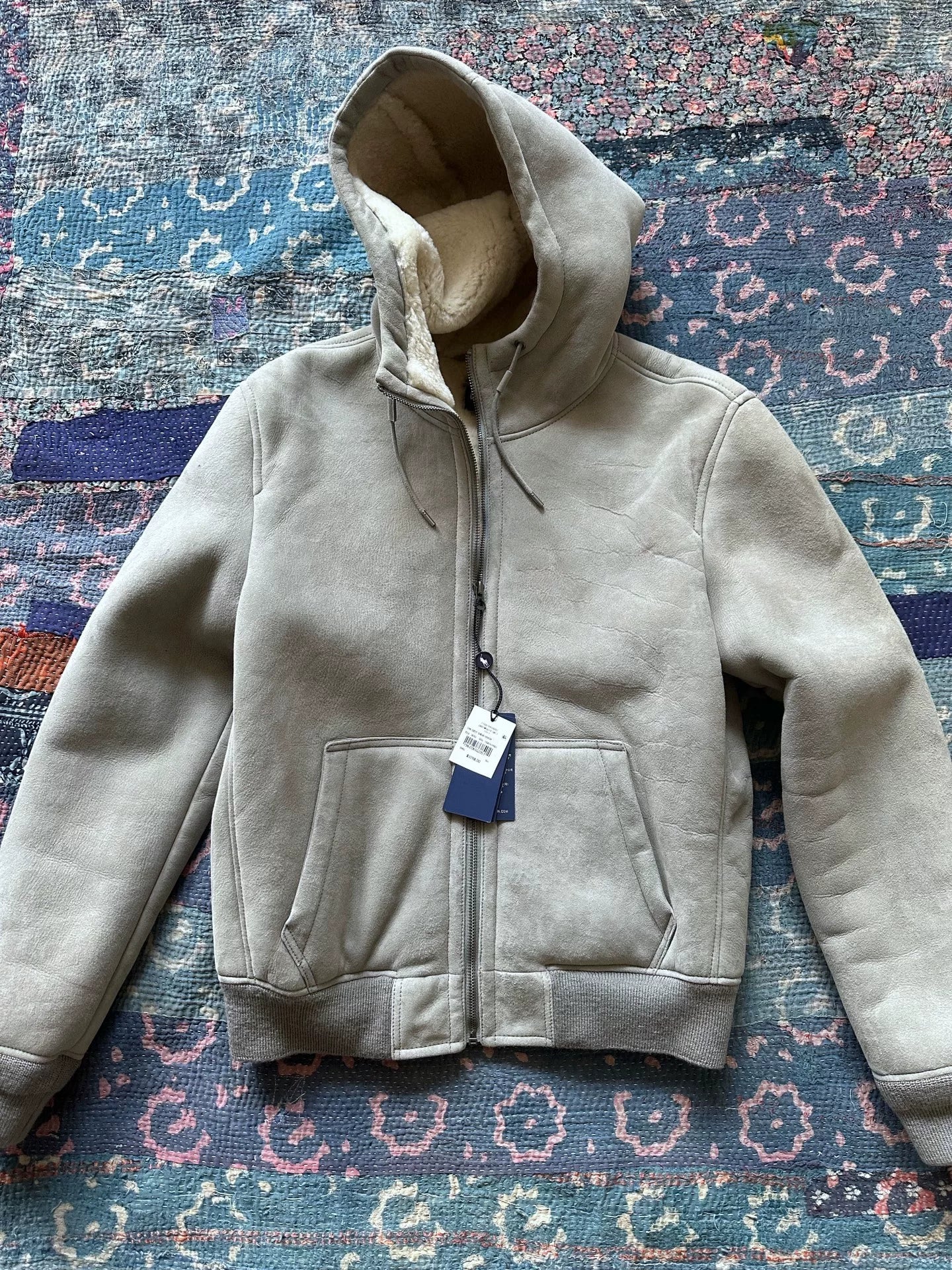 polo ralph lauren hooded jacket beige