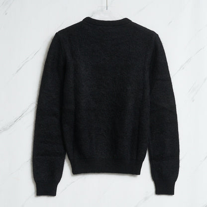 Saint Laurent Men's Black Crewneck Sweater