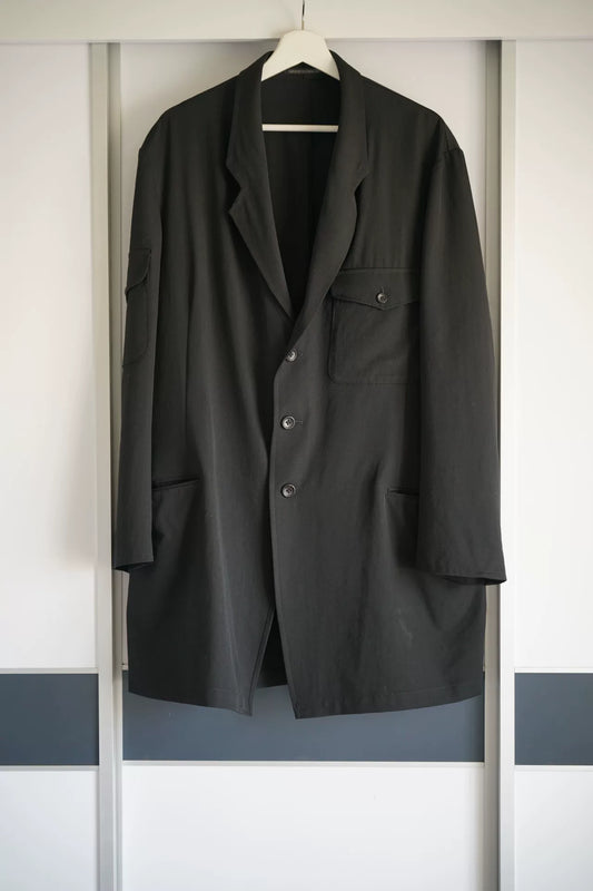 Yohji Yamamoto Multi-Pocket Long Suit Jacket