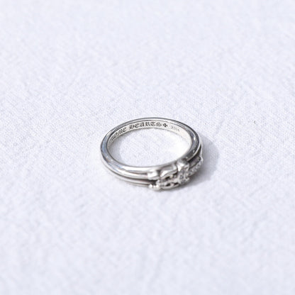 Chrome Hearts 925 Silver White Diamond Sword Ring