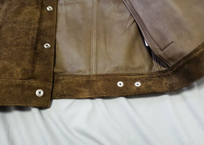 wacko maria leather trucker jacket