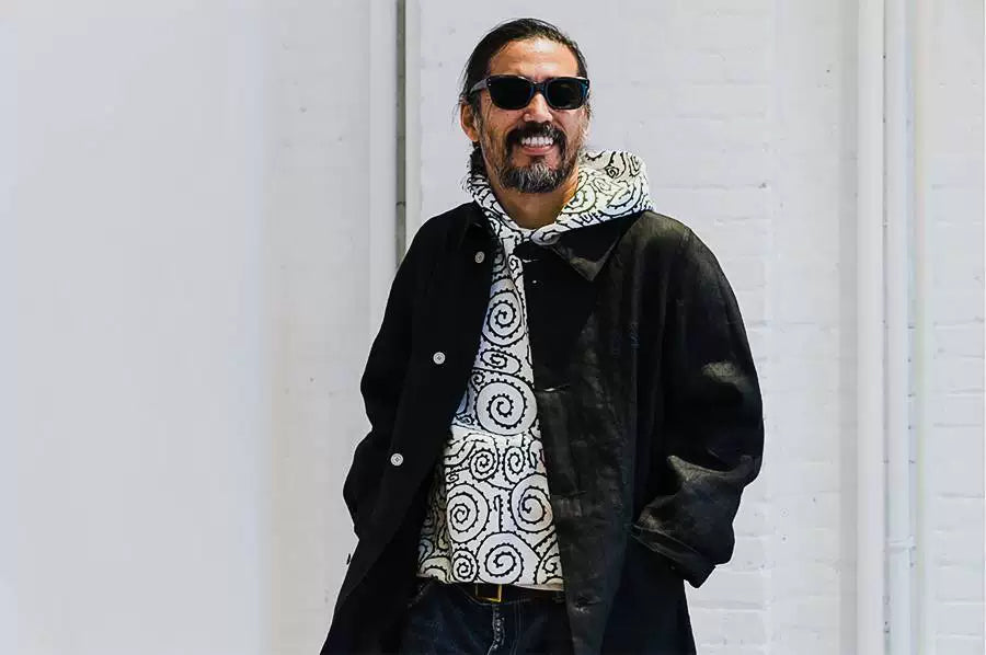 visvim magasin wool coat in black