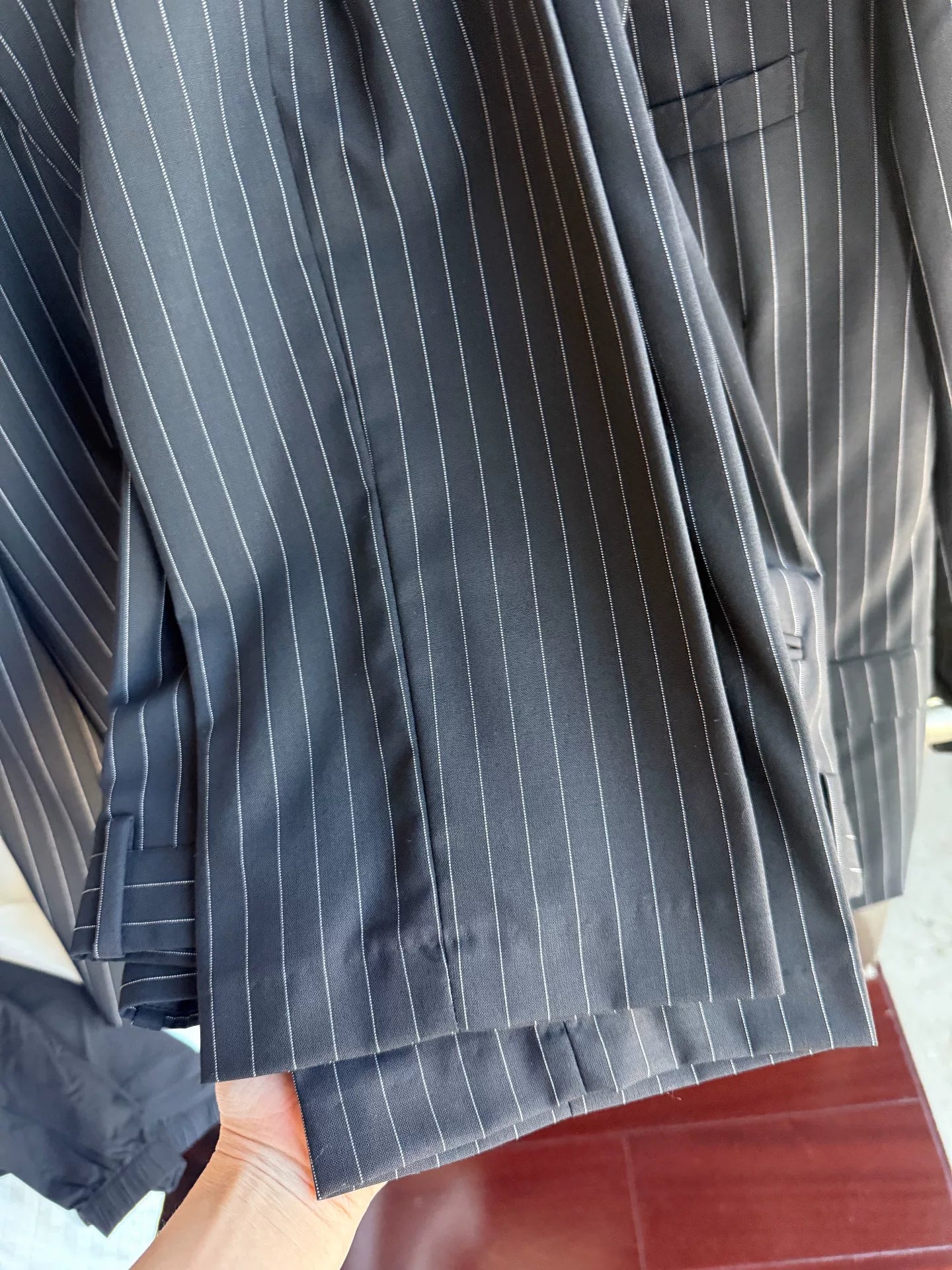 Saint Laurent Dark Gray Pinstripe Suit