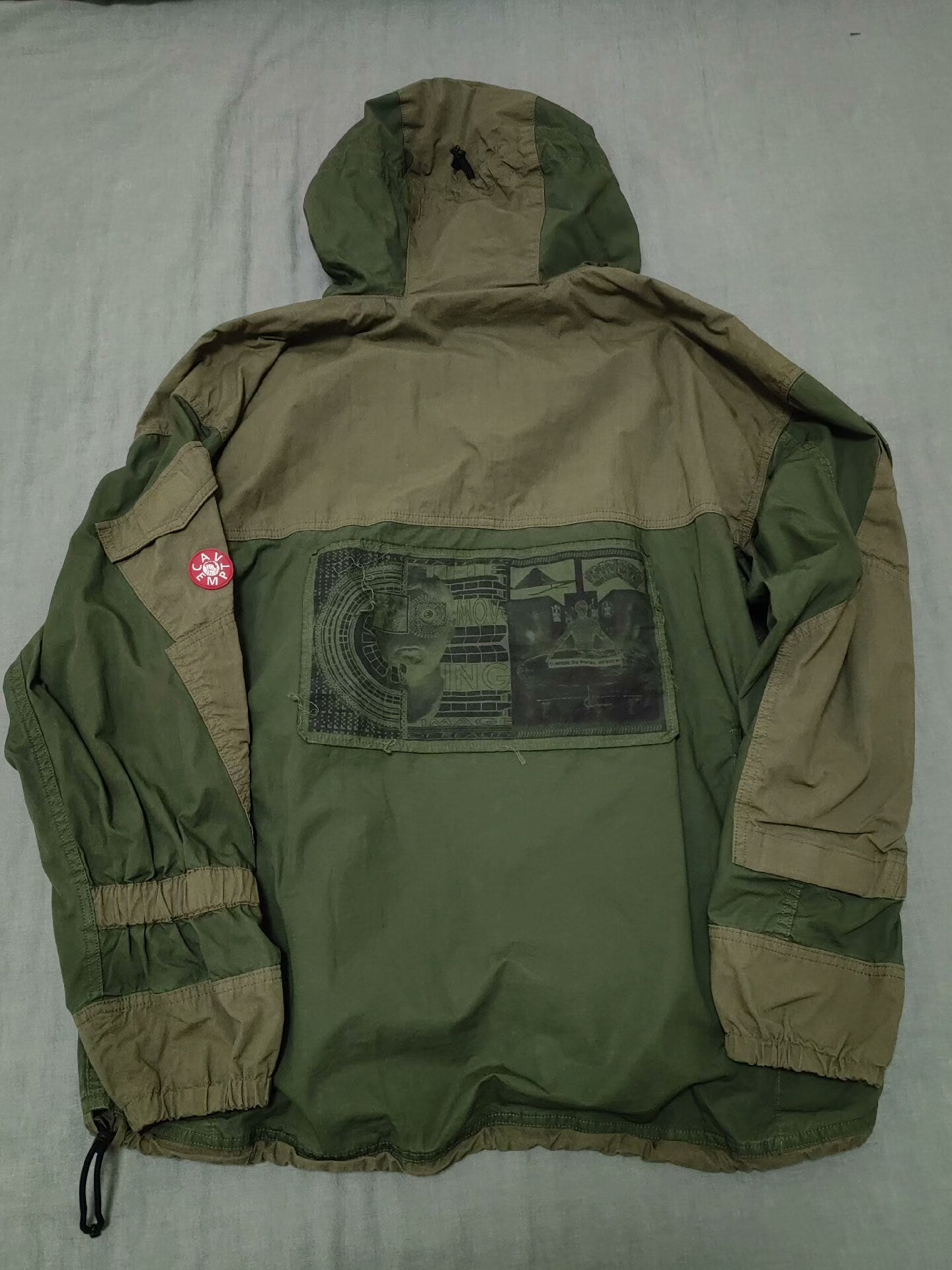 cavempt lightweight pullover jacket in green