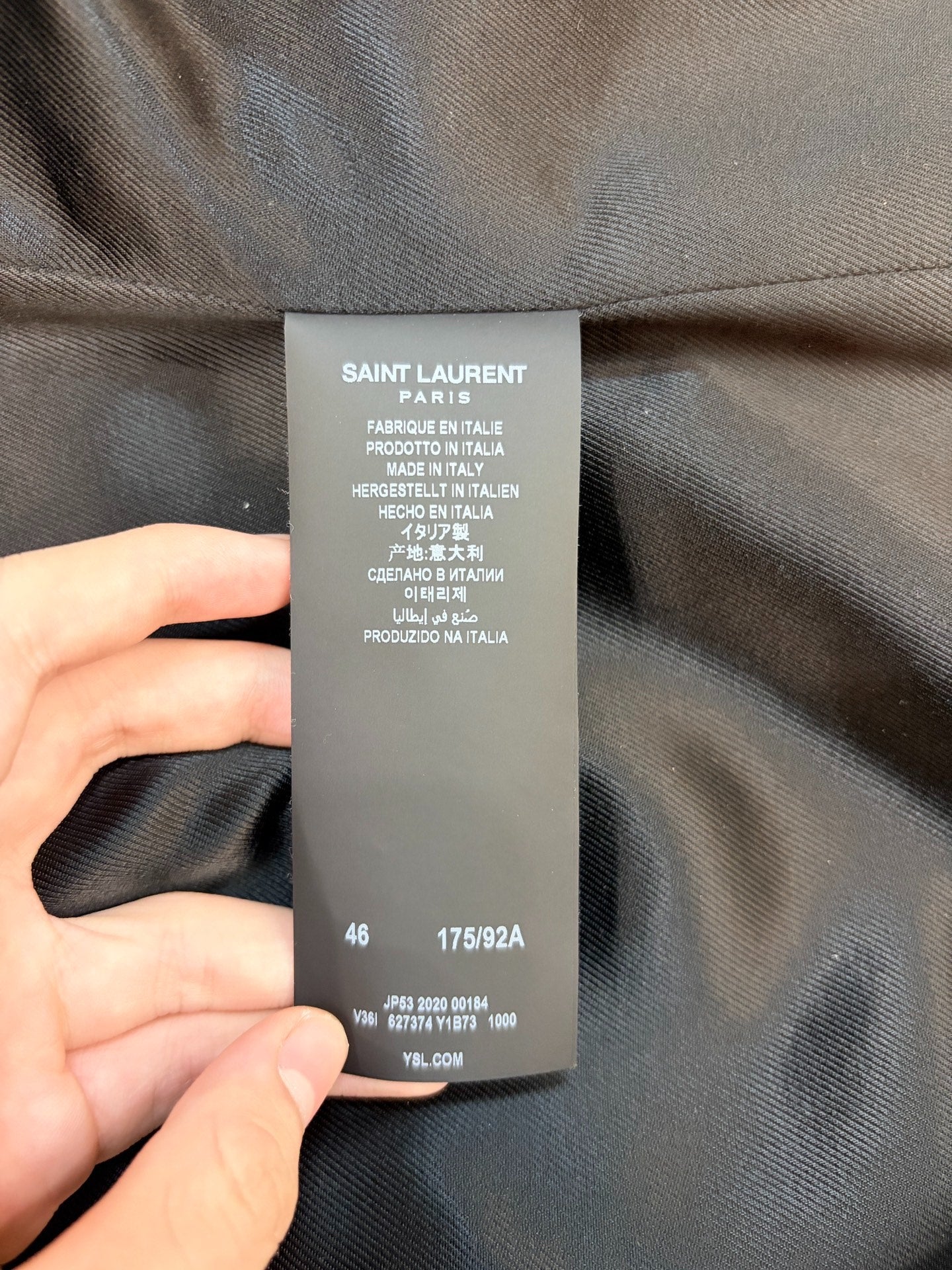 Saint Laurent Double-Breasted Gold Button Coat