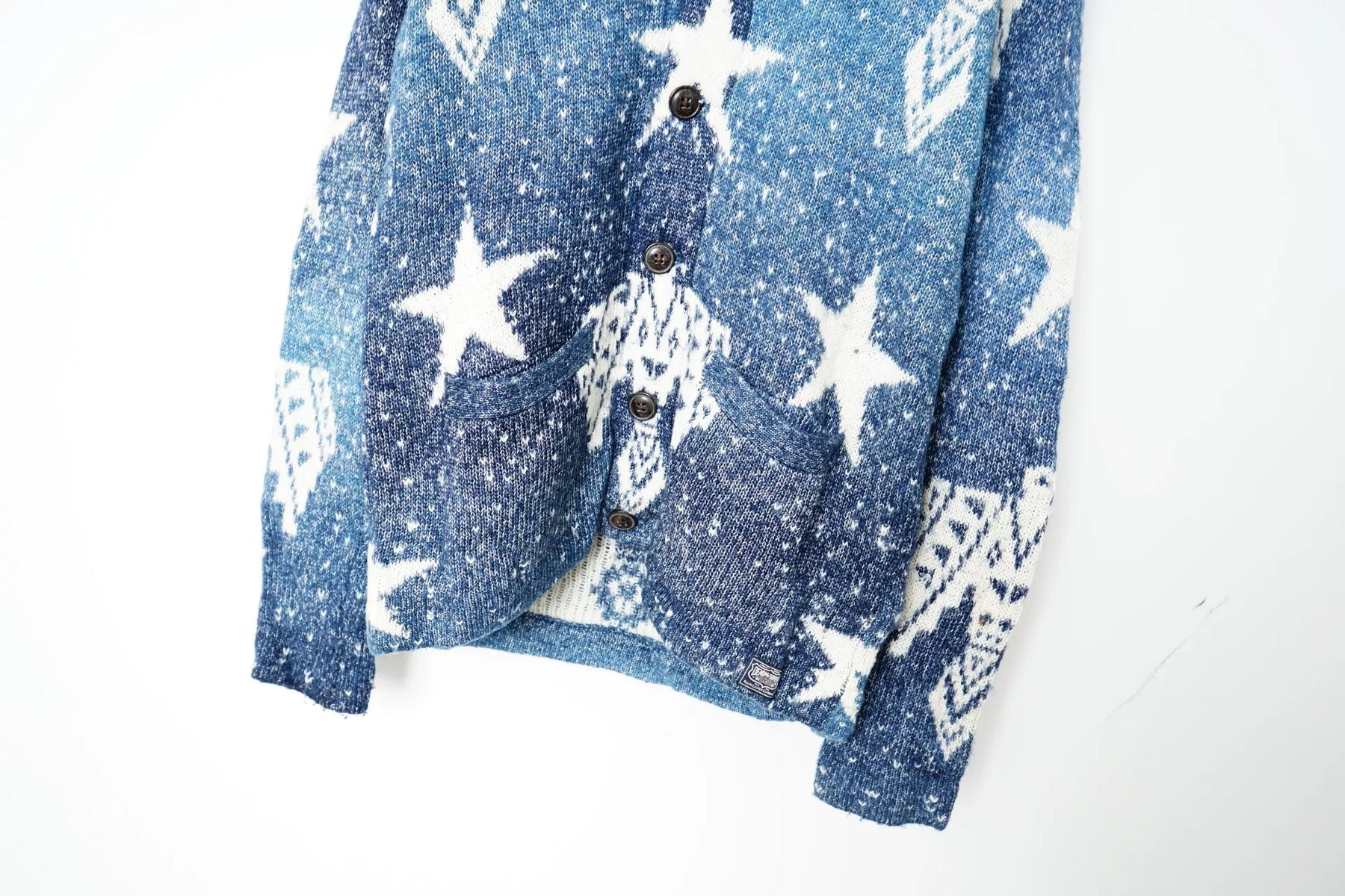 Denim Supply Discharge Knit Thunderbird Cardigan