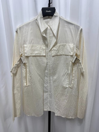 Yohji Yamamoto Main Line Distressed Silk Blend Shirt