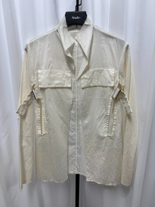 Yohji Yamamoto Main Line Distressed Silk Blend Shirt