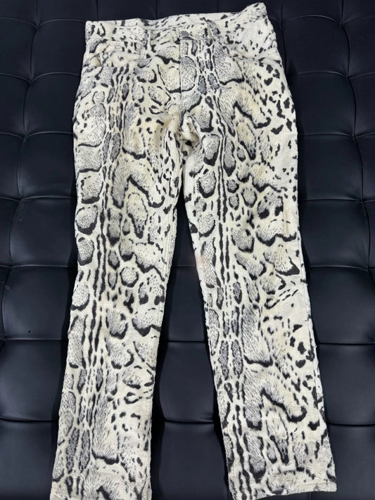 Martine Rose White Leopard Print Pants