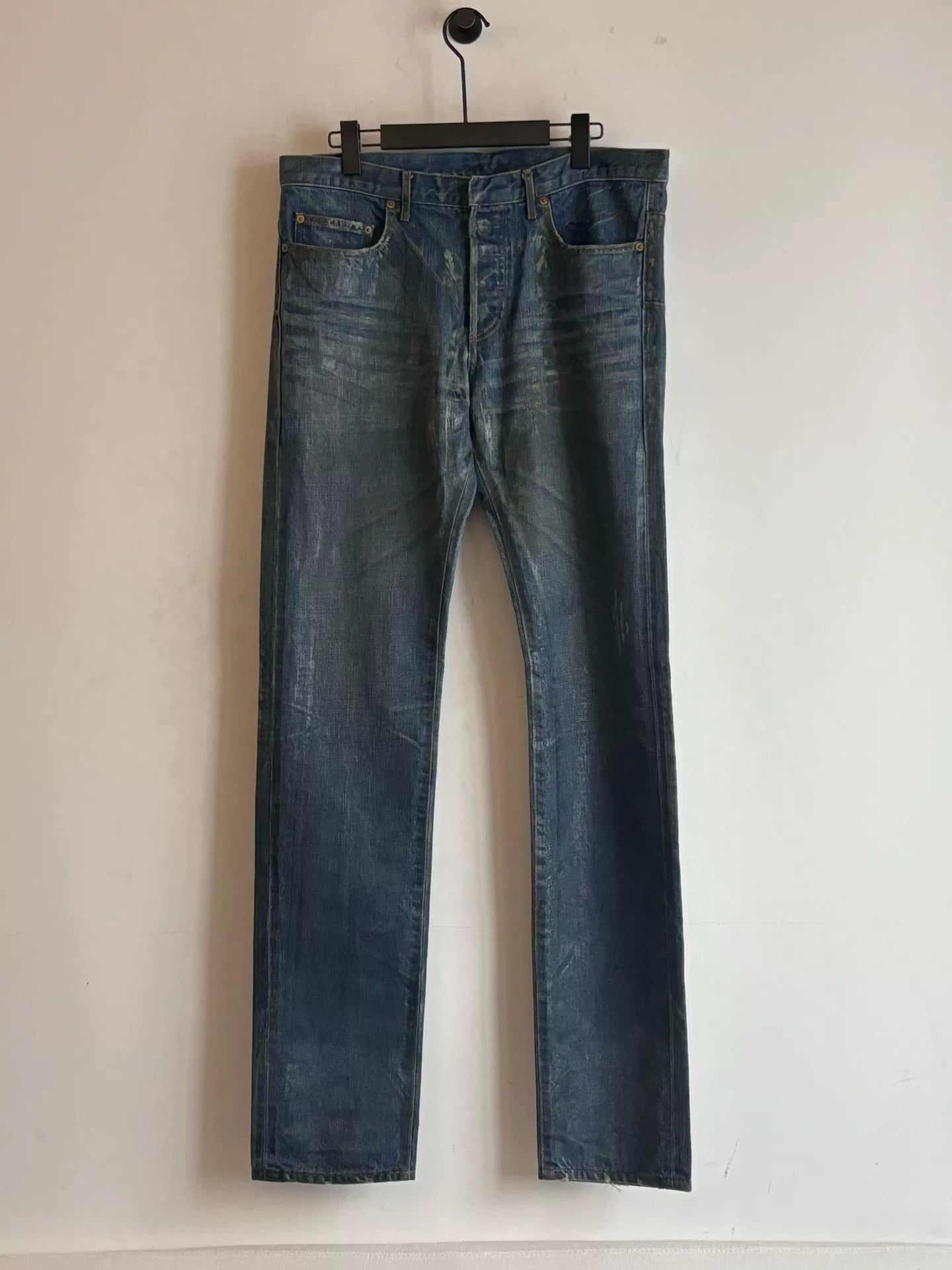 dior homme aw 2004 blue denim pants
