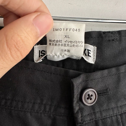 issey miyake rare zip-up black pants