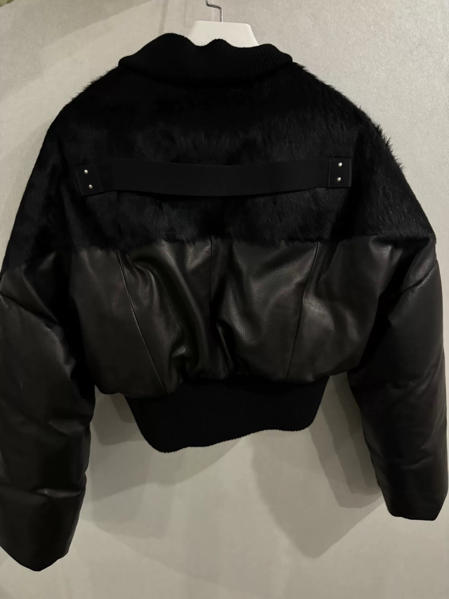 Rick Owens Horsehair Leather Down Jacket