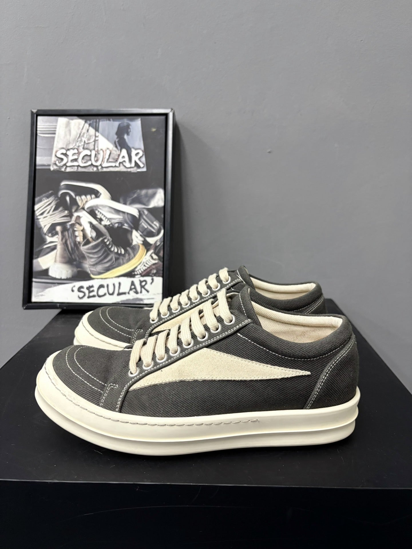 Rick Owens Drkshdw Gray Low-Top Sneakers