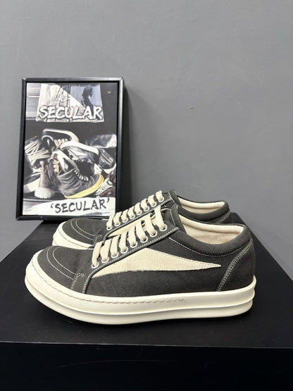 Rick Owens Drkshdw Gray Low-Top Sneakers